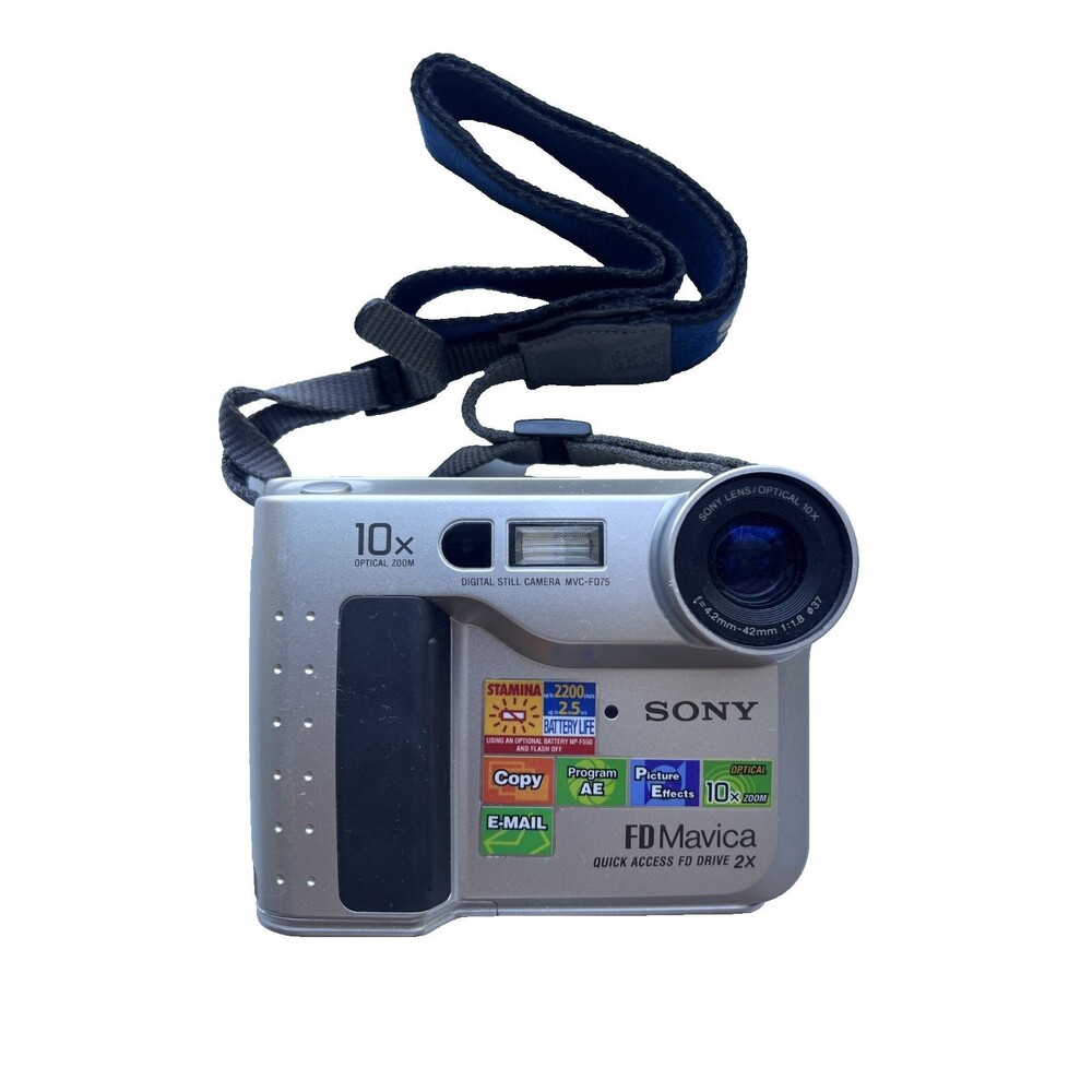Sony Digital Mavica MVC-FD75 10x Zoom Floppy Disk Digital Camera Untested